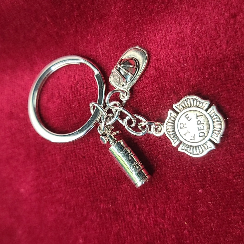 FIREMAN FIREPERSON FIRE DEPT key chain charms